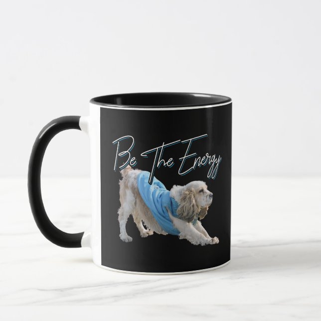 Taza Perro descendente del yoga - Sea la cita energétic (Izquierda)