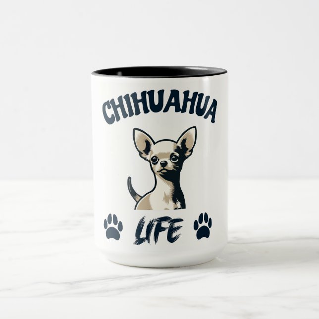 Taza Perro divertido de Chihuahua (Centro)