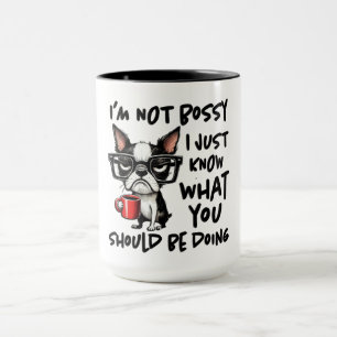 Taza Perro Divertido No Soy Mandón