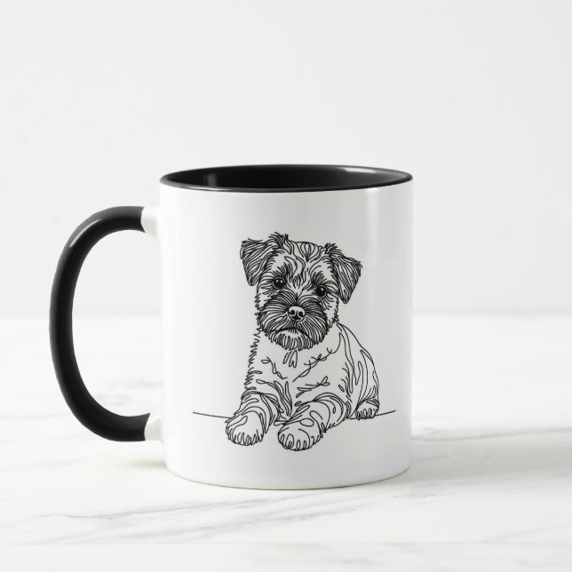 Taza Perro dueño de Boarder Terrier Lover Mug Personali (Izquierda)
