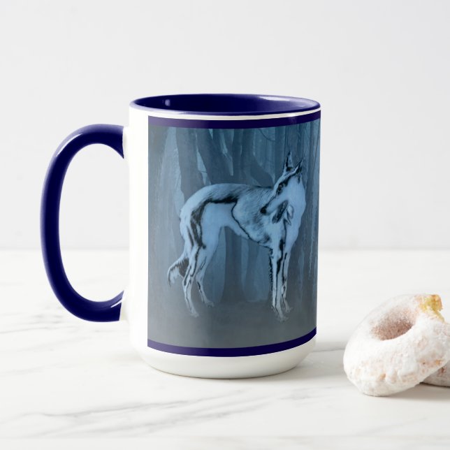 Taza Perro en bosque (Con donut)
