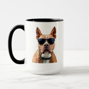 Taza Perro en gafas de sol Mug Combo, 15 oz
