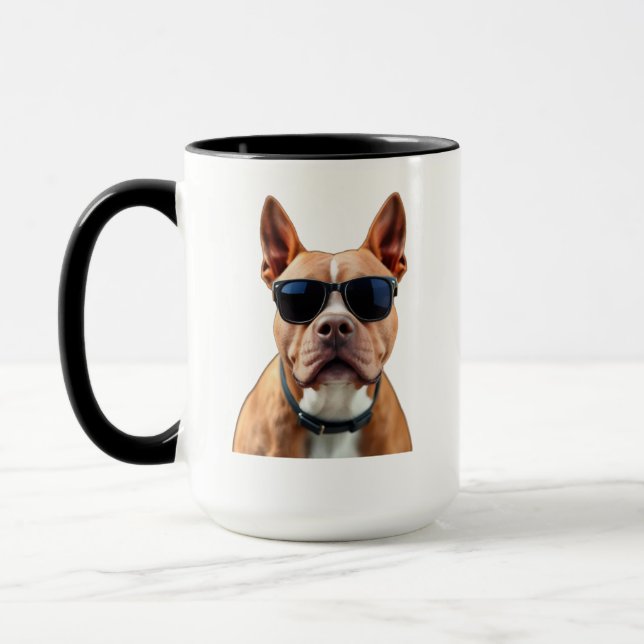 Taza Perro en gafas de sol Mug Combo, 15 oz (Izquierda)