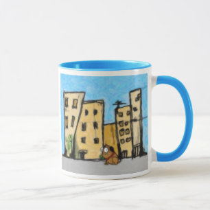 Taza Perro en la ciudad