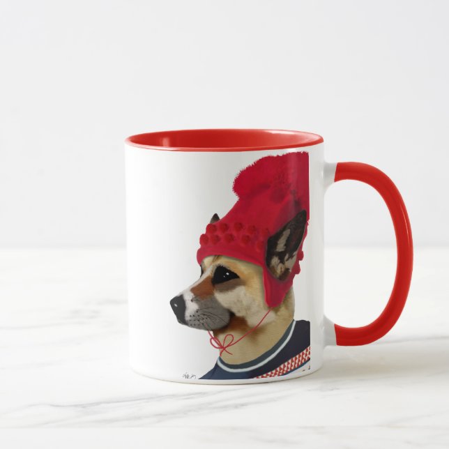 Taza Perro en suéter de esquí 2 (Derecha)