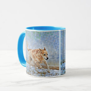 Taza Perro Ganadero Australiano Corriendo En La Mugre D