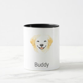 Taza Perro Golden Retriever Minimalista Nombre Personal