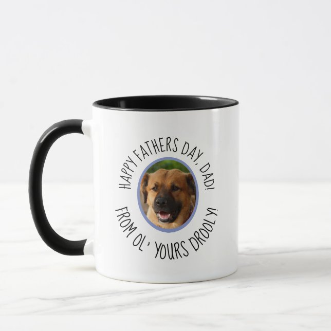 Taza Perro gracioso a papá padre Día de tu foto satánic (Izquierda)