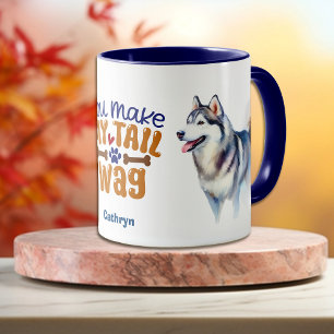 Taza Perro Husky Siberiano Que Haces Mi Mordaza