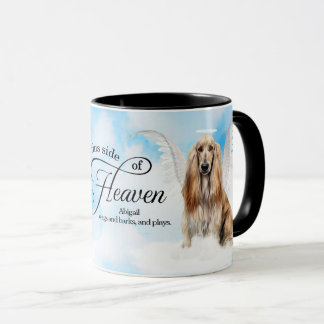 Taza Perro Lebrel Afgano en el Cielo Memorial Personali