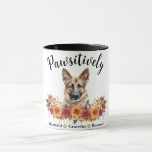 Taza Perro lindo agradecido bendito positivamente