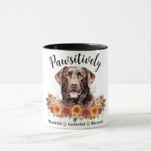 Taza Perro lindo agradecido bendito positivamente