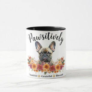 Taza Perro lindo agradecido bendito positivamente