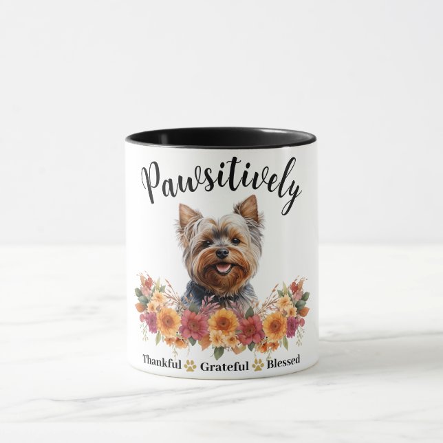Taza Perro lindo agradecido bendito positivamente (Centro)