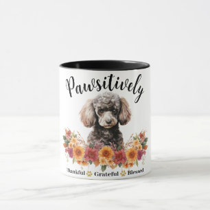 Taza Perro lindo agradecido bendito positivamente
