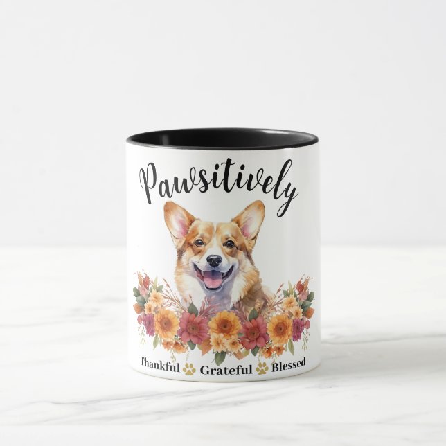 Taza Perro lindo bendito agradecido positivamente (Centro)