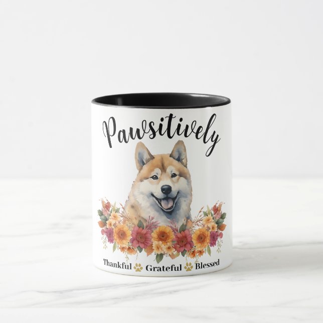 Taza Perro lindo bendito agradecido positivamente (Centro)