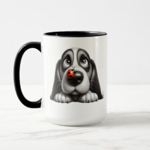 Taza Perro lindo con mariquita