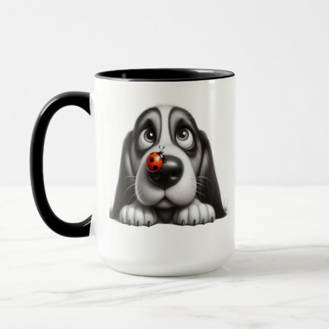 Taza Perro lindo con mariquita (Izquierda)