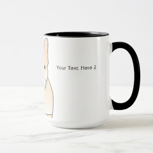 Taza Perro lindo. Dogo francés poner crema pálido (Derecha)