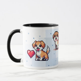 Taza Perro lindo pixel mug de arte perfecto para los am