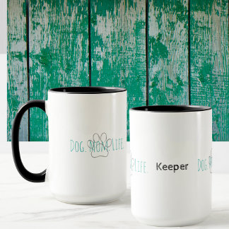 Taza Perro Mamá Vida Divertido perro diciendo Paw Print