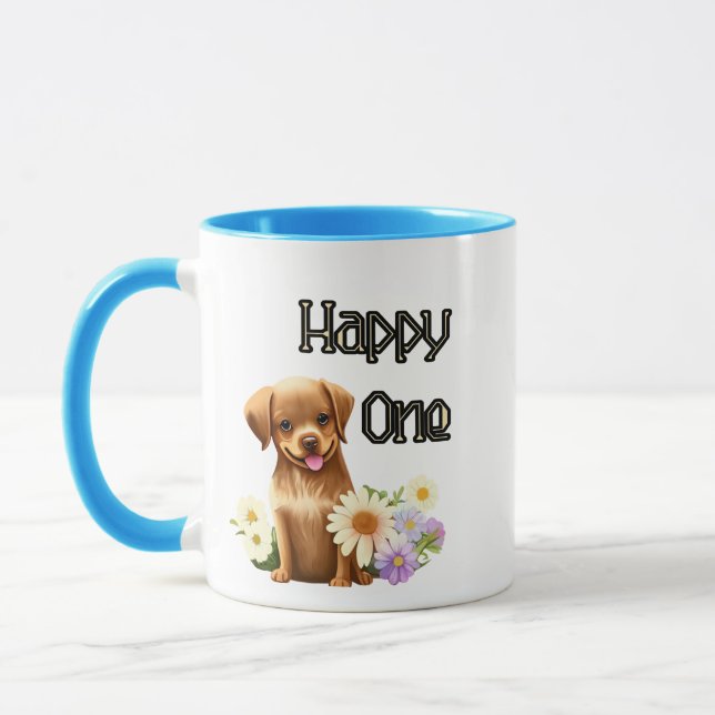 Taza Perro marrón lindo (Izquierda)