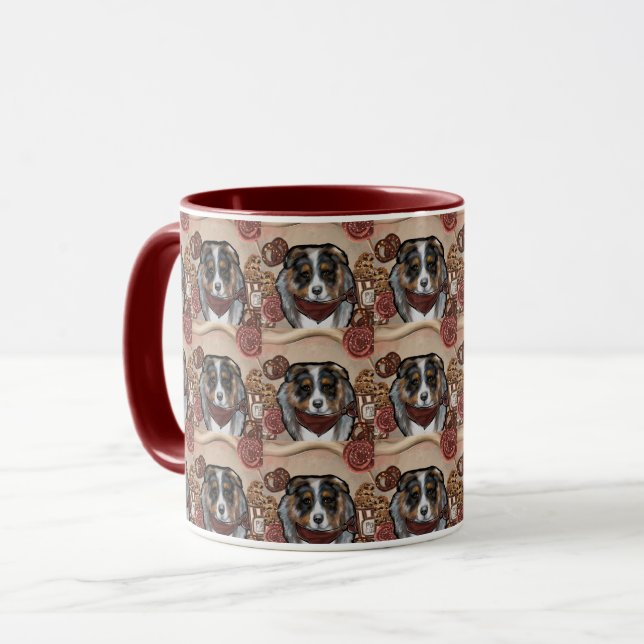 TAZA PERRO PASTOR AUSTRALIANO (Anverso izquierdo)