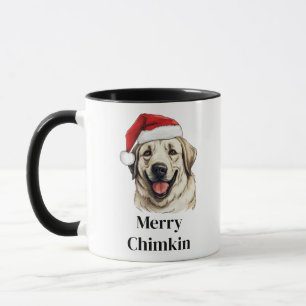 Taza Perro pastor de Anatolia sombrero de Santa Navidad