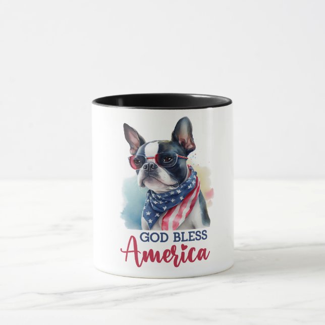 Taza Perro Patriota-Boston Terrier (Centro)