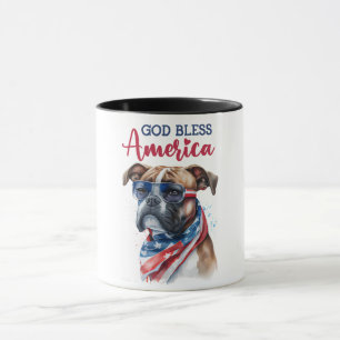 Taza Perro Patriota-Boxeador