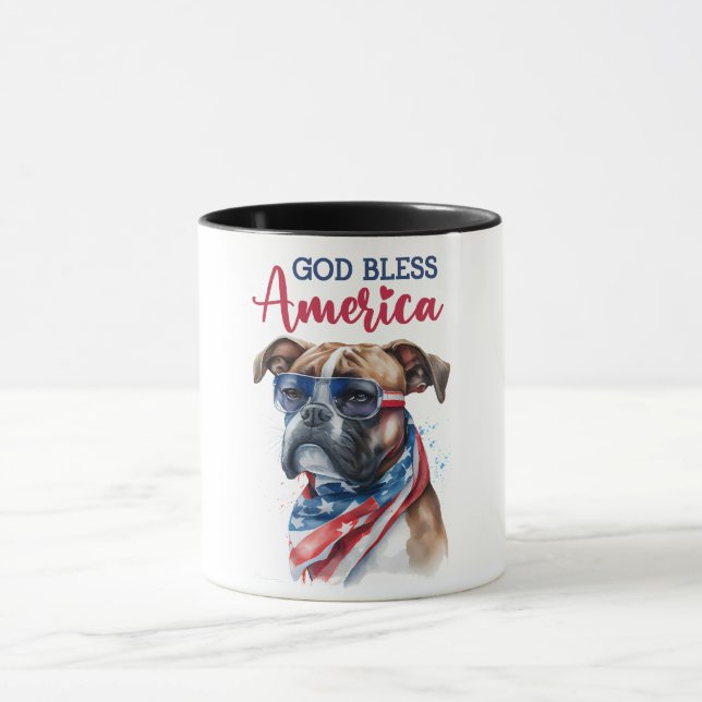 Taza Perro Patriota-Boxeador (Centro)