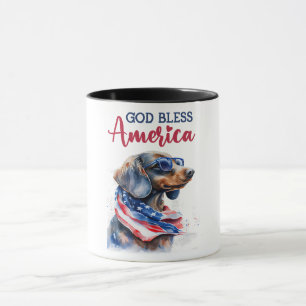 Taza Perro Patriota-Dachshund
