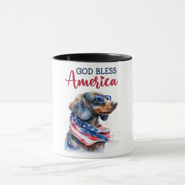 Taza Perro Patriota-Dachshund (Centro)