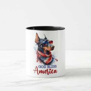 Taza Perro Patriota- Doberman
