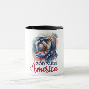 Taza Perro Patriota-Shih tzu