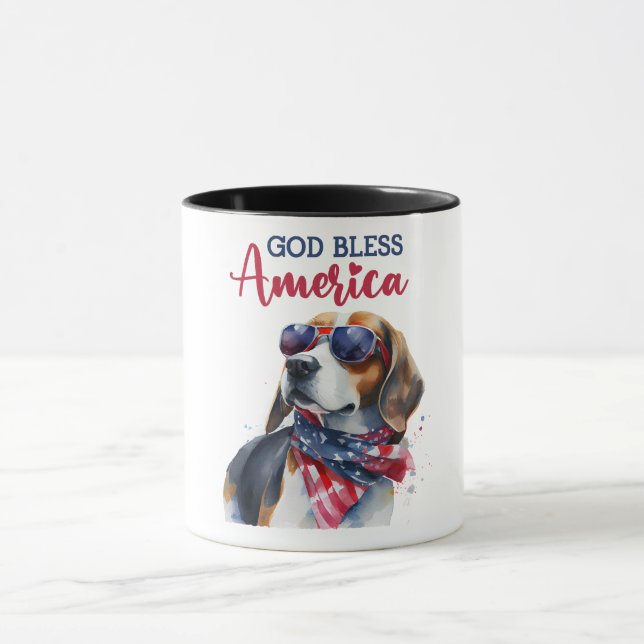 Taza Perro Patriótico-Beagle (Centro)