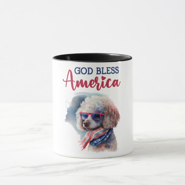 Taza Perro Patriótico-Caniche (Centro)