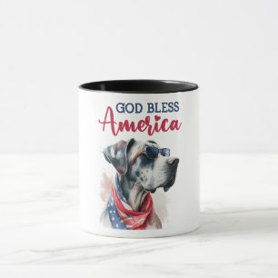 Taza Perro Patriótico-Gran Danés