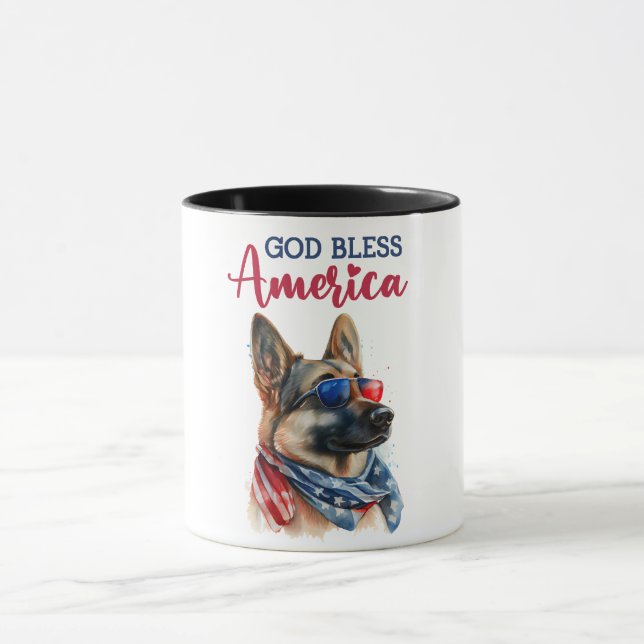 Taza Perro Patriótico-Pastor Alemán (Centro)