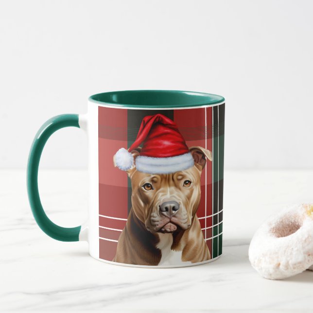 Taza Perro Perro Lover marrón Fiesta Verde Rojo (Con donut)