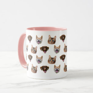 Taza Perro personalizado con cara, cerdo, regalo de mam