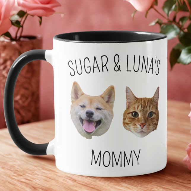 Taza Perro personalizado con cara de gato, regalo de pe (Subido por el creador)