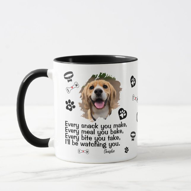 Taza Perro personalizado Face Photo Mug - Gracioso Mug (Izquierda)