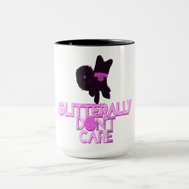 Taza Perro purpurina no le importa (Centro)