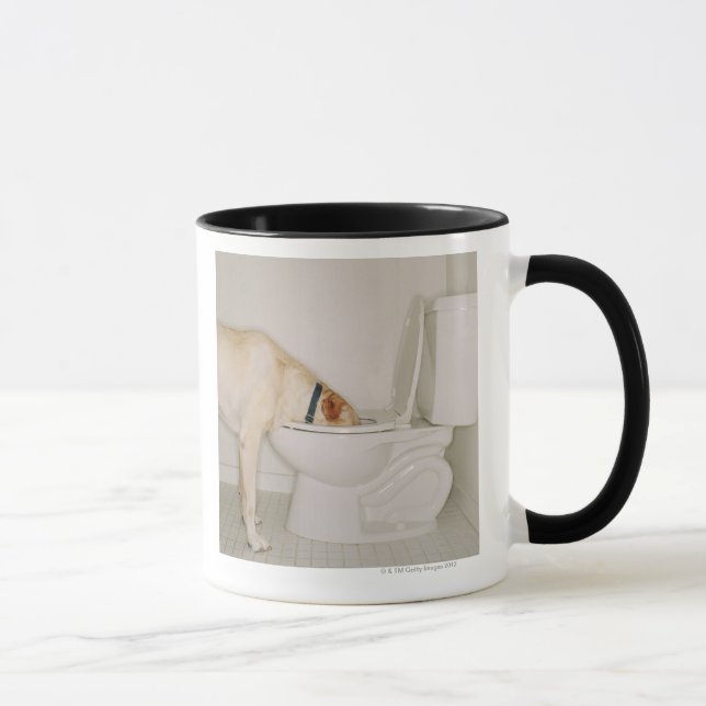 Taza Perro que bebe fuera de retrete (Derecha)