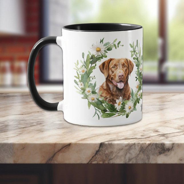 Taza Perro recuperador de la bahía de Chesapeake Wreath (Subido por el creador)