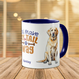 Taza Perro recuperador de labrador amarillo que haces m