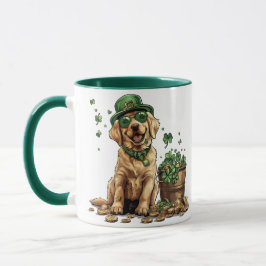 Taza Perro recuperador del día de San Patricio