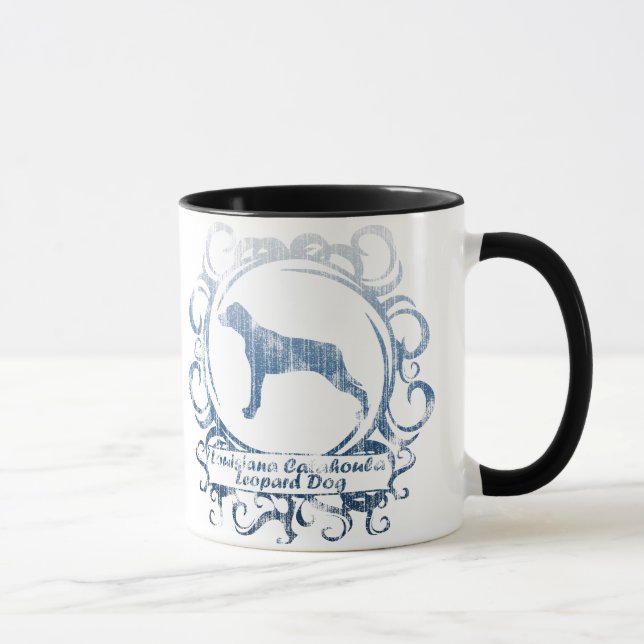 Taza Perro resistido con clase del leopardo de Luisiana (Derecha)